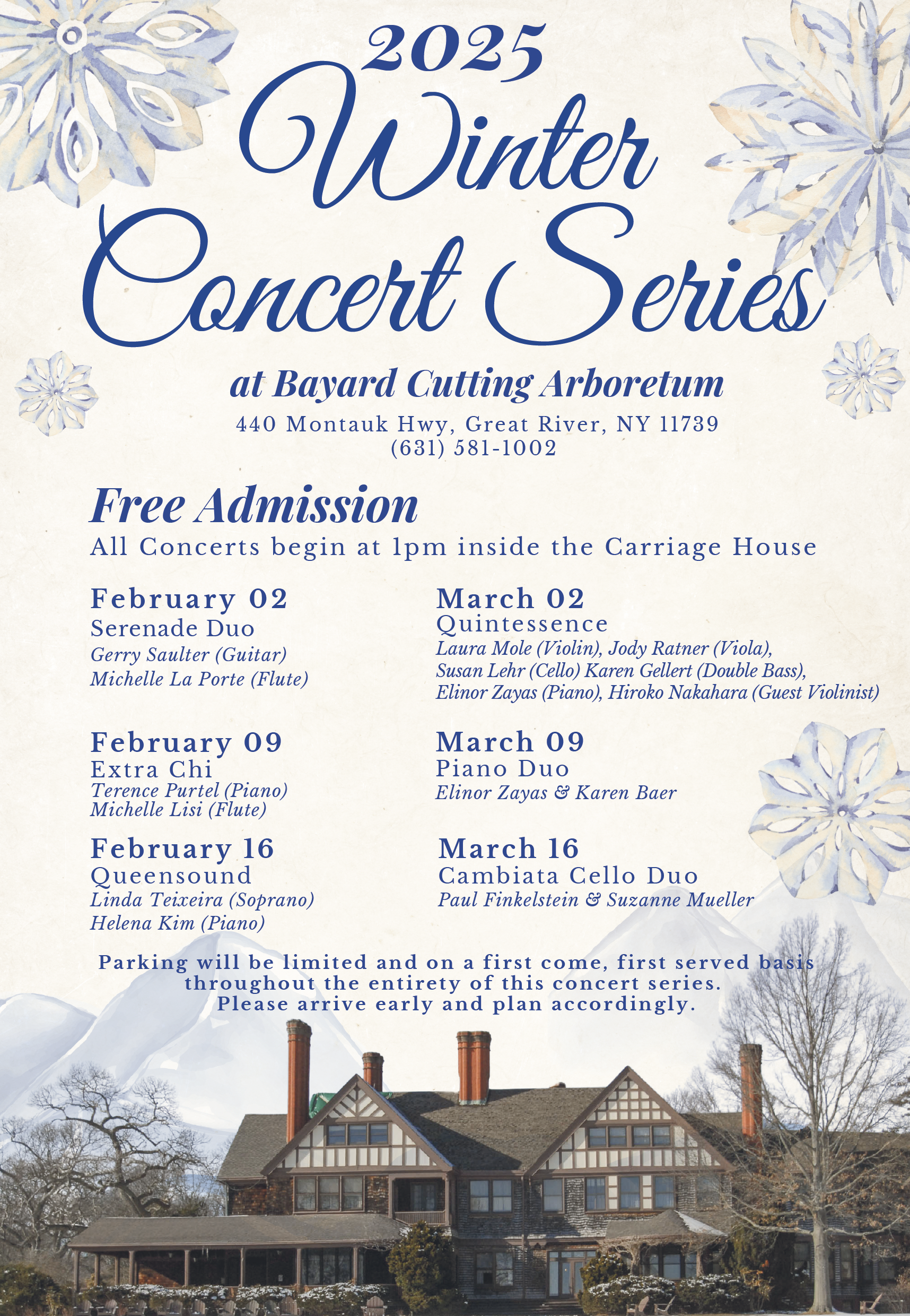 JAN 2025 / Announcing the Winter Concert Series
