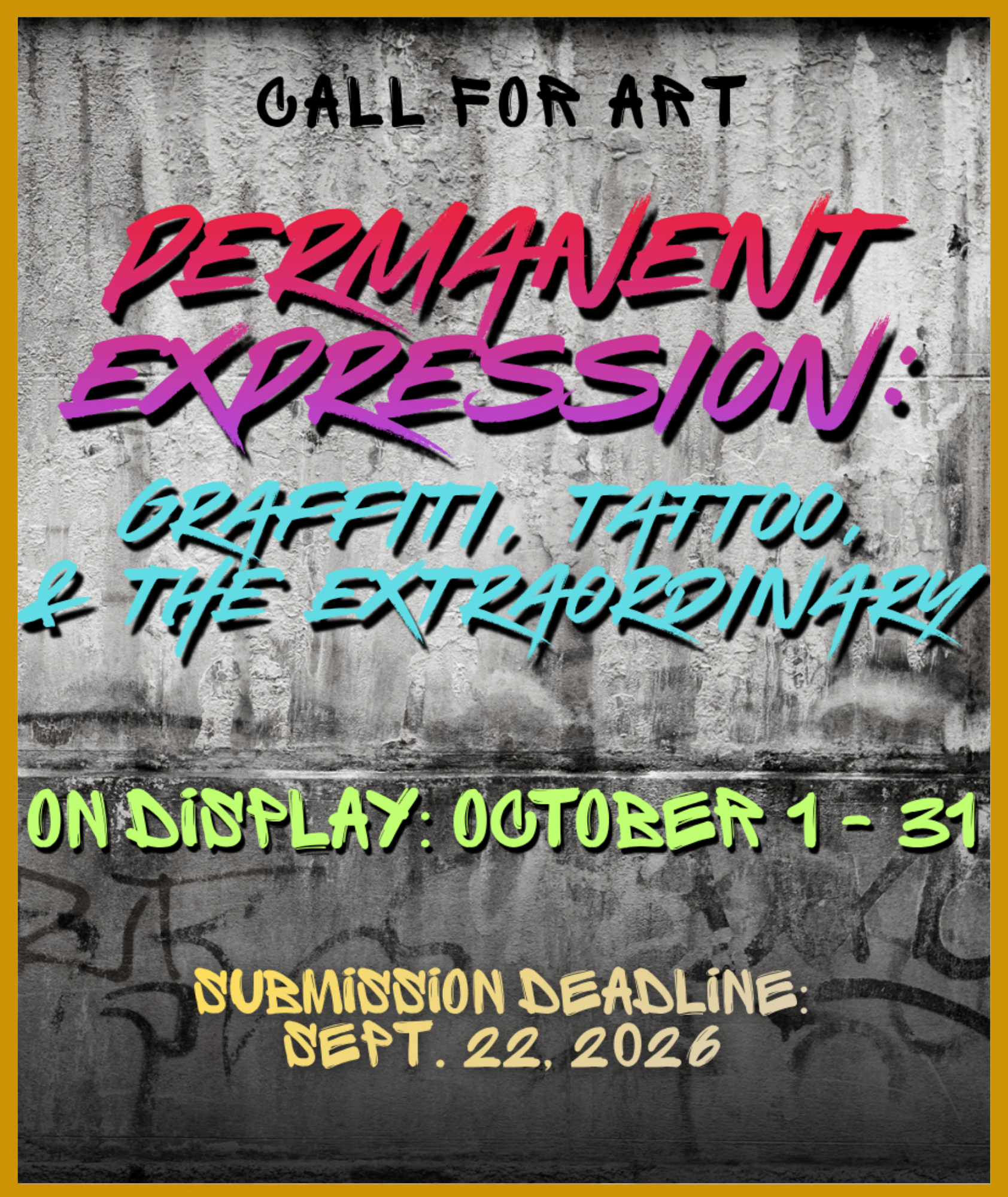 DEADLINE FOR ENTRIES SEPT 22 Image